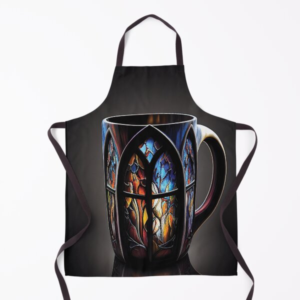 Item preview, Stained Glass Serenity Mug - Gothic Glow Design designed and sold by ShadowAndSlate.