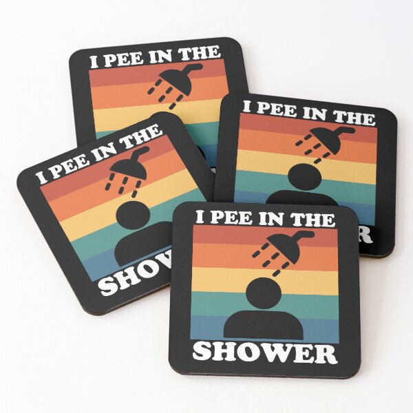 Item preview, I Pee In The Shower - Funny Retro Vintage Sunset Shower Confession Humor designed and sold by Sunserize Designs.