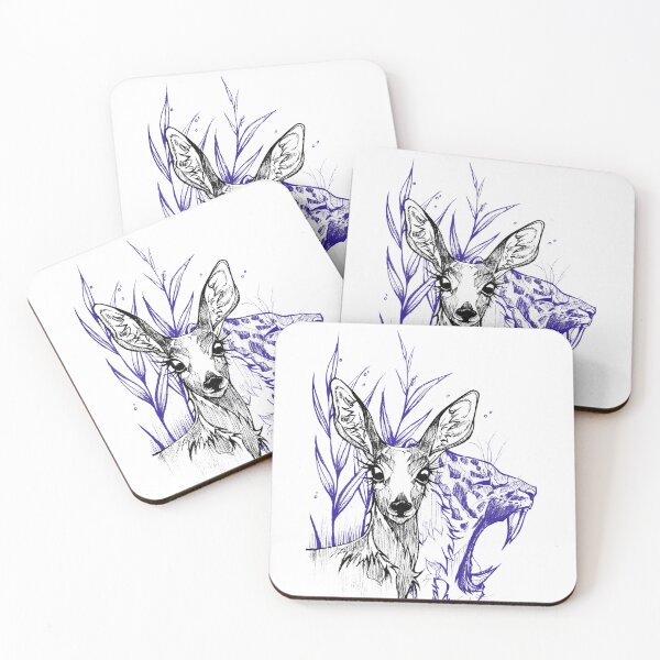 Item preview, Deer and Tiger Illustration  designed and sold by FarieArt.