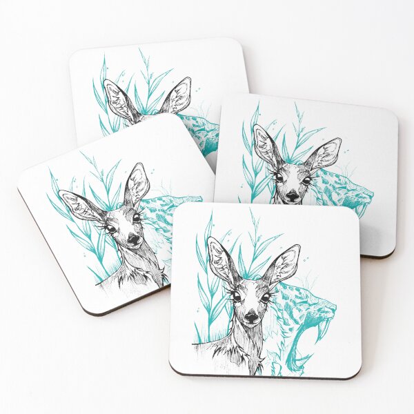 Item preview, Deer & Tiger Illustration  designed and sold by FarieArt.