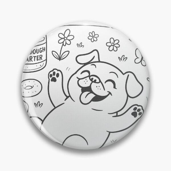 Item preview, Puggy coloring page 2  designed and sold by Puggy the Pug.