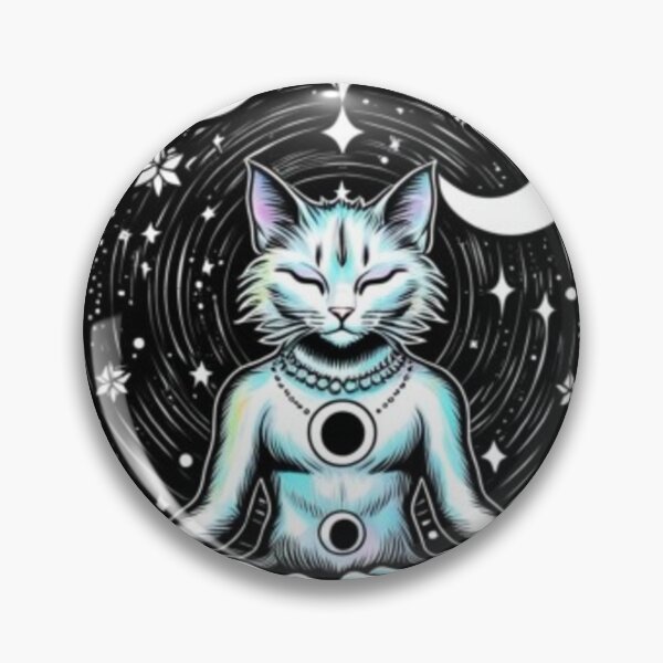 Item preview, A mystical cosmic cat meditating in lotus position designed and sold by FoxTL.