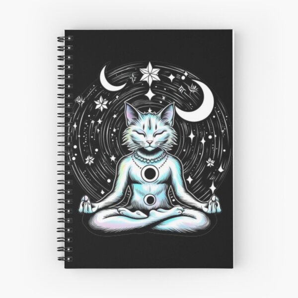 Item preview, A mystical cosmic cat meditating in lotus position designed and sold by FoxTL.