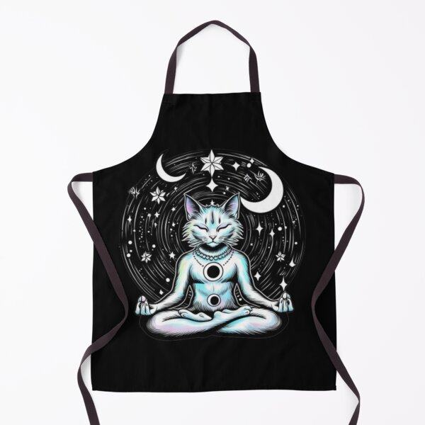 Item preview, A mystical cosmic cat meditating in lotus position designed and sold by FoxTL.