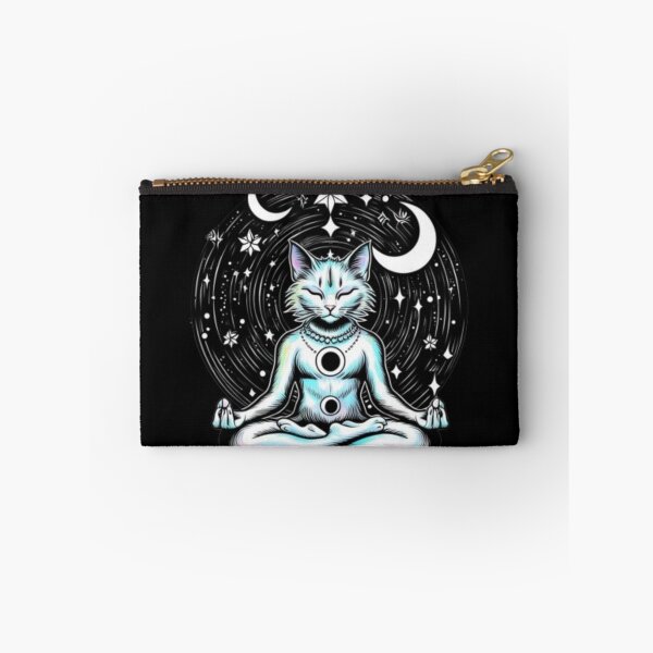 Item preview, A mystical cosmic cat meditating in lotus position designed and sold by FoxTL.
