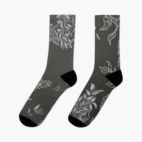 Item preview, Black and white lilac pattern designed and sold by dreamtravel.