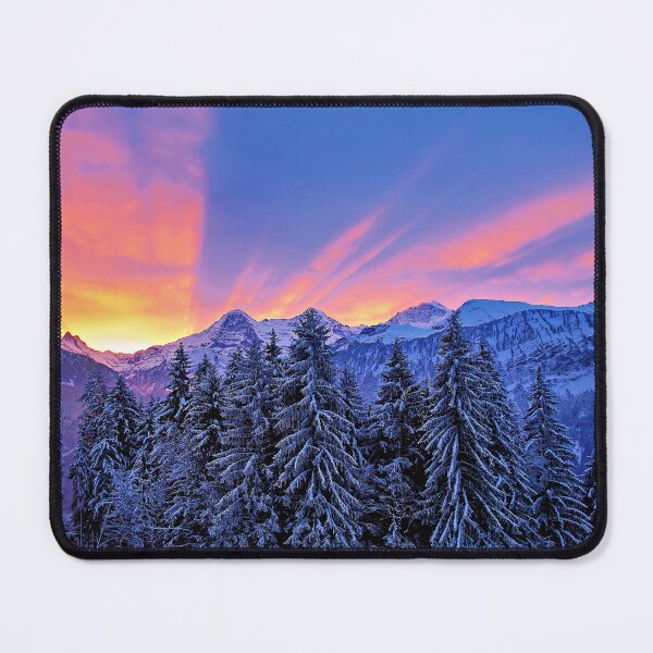 Item preview, Dawn over the Eiger, Mönch and Jungfrau – Alpenglow in its most beautiful form designed and sold by beatbieri.ch.