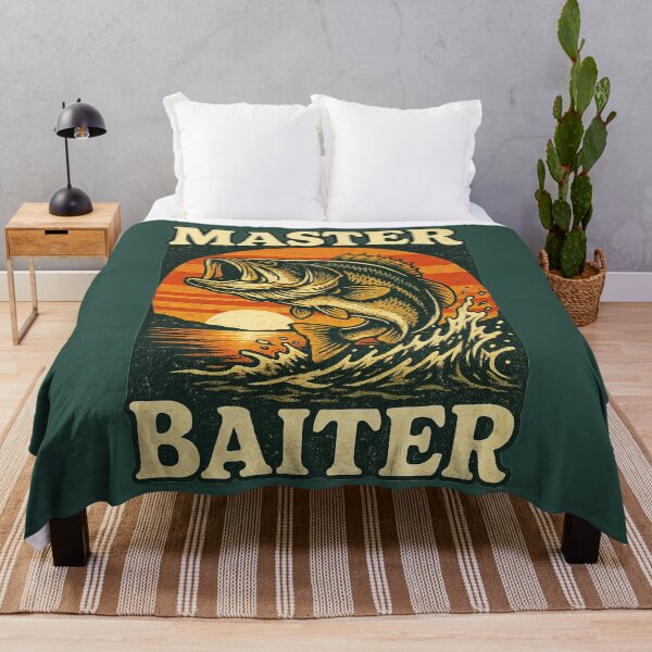 Item preview, Master Baiter – Funny Vintage Fishing Pun Design designed and sold by Victor Shadehorn.