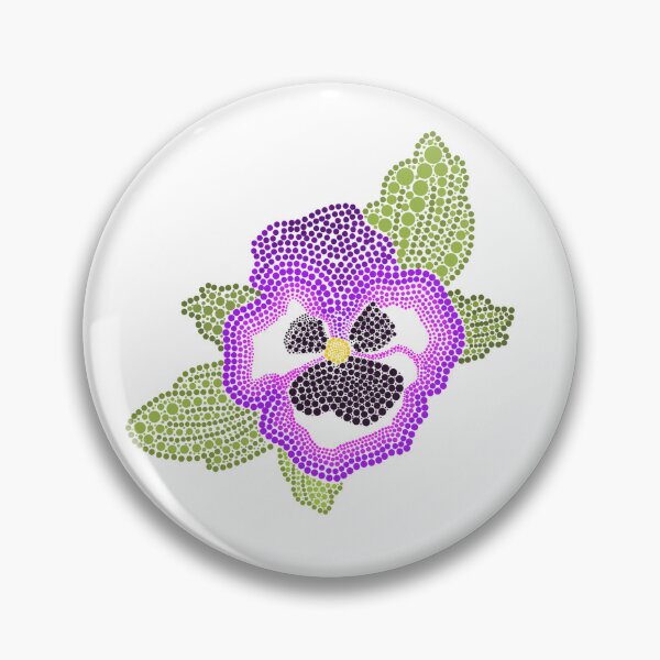 Aperçu de l'œuvre Art à pois de pensées violettes créée et vendue par Cardiff Creative.