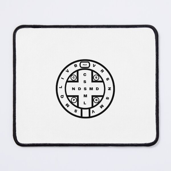 Item preview, Saint Benedict Medal Exorcism Cross Black and White Simple designed and sold by Catholicguy.
