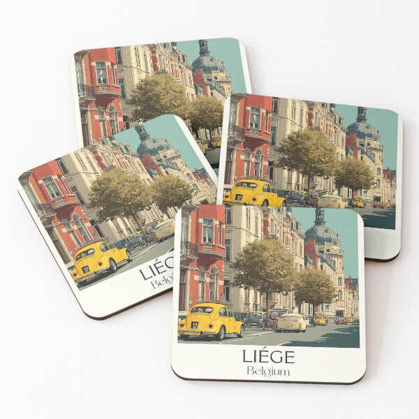 Item preview, Liège Belgium Wall Art – Nostalgic City Street & Classic Charm designed and sold by TuncGK.