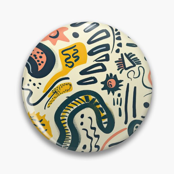 Artikelvorschau, Abstraktes modernes Doodle-Muster – Bunte künstlerische geometrische Formen entworfen und verkauft von YourPrettyHome.