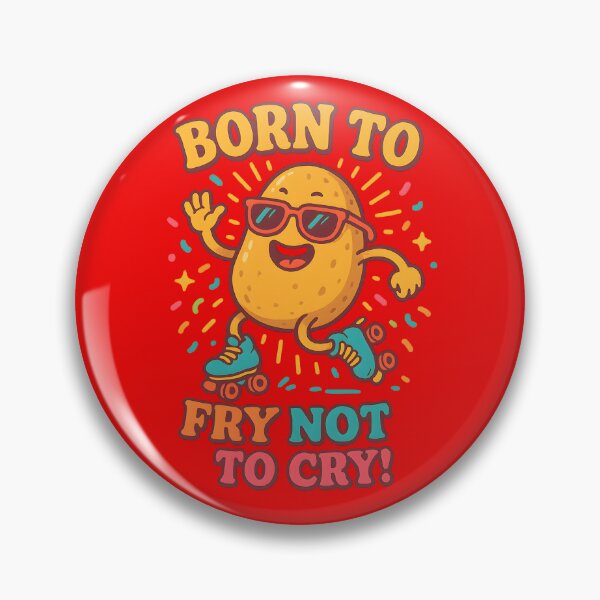 Item preview,  Born to Fry Not to Cry – Funny Skating Potato Cartoon Design designed and sold by Maximilianos.