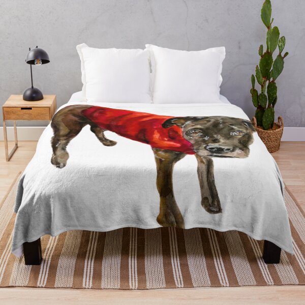 Item preview, "Mia" Pitbull in a Sweater- Watercolor designed and sold by skybluepink studio.