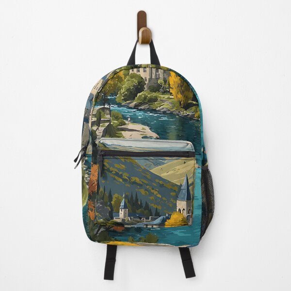 Item preview, La Roche-en-Ardenne Wall Print – Fairytale Belgian Village by the River designed and sold by TuncGK.