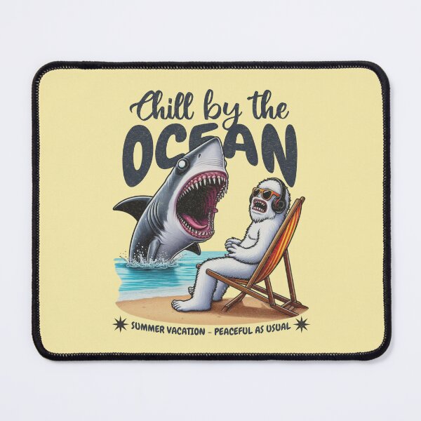 Item preview, CHILL BY THE OCEAN - SHARK AND THE YETI - PEACEFUL VACATION designed and sold by justyna-s28.