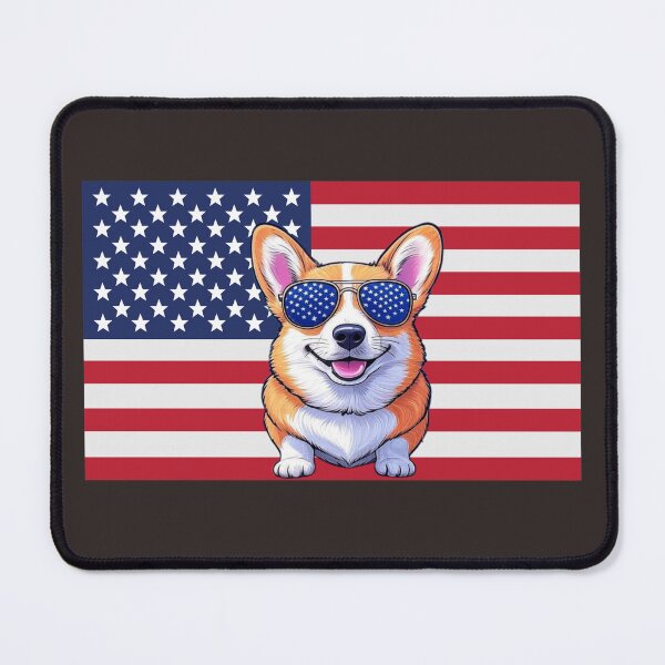 Item preview, American Flag and Corgi designed and sold by Corgi Headquarters .