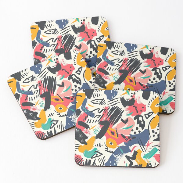 Item preview, Colorful Abstract Expressionism Pattern – Modern Artistic Brush Strokes designed and sold by YourPrettyHome.