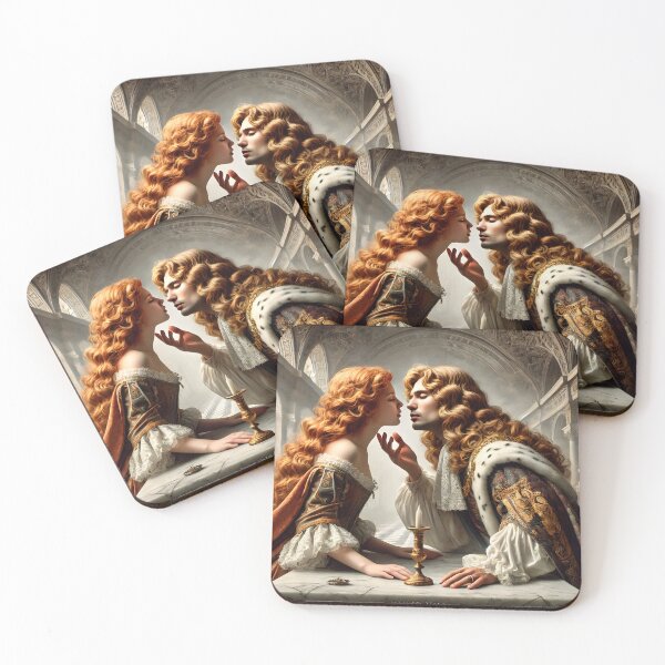 Item preview, King Louis XIV tenderly kisses his queen designed and sold by _RudeMango.