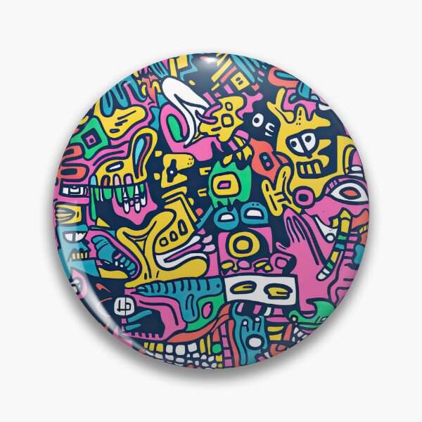 Item preview, Colorful Abstract Doodle Art – Vibrant Urban Graffiti Pattern designed and sold by YourPrettyHome.
