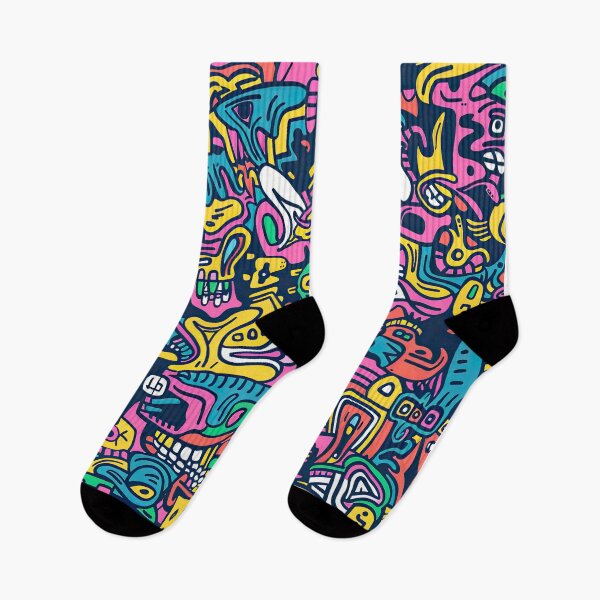 Item preview, Colorful Abstract Doodle Art – Vibrant Urban Graffiti Pattern designed and sold by YourPrettyHome.