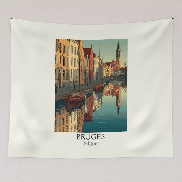 Item preview, Bruges Poster Print – Romantic Reflections & Medieval Beauty designed and sold by TuncGK.