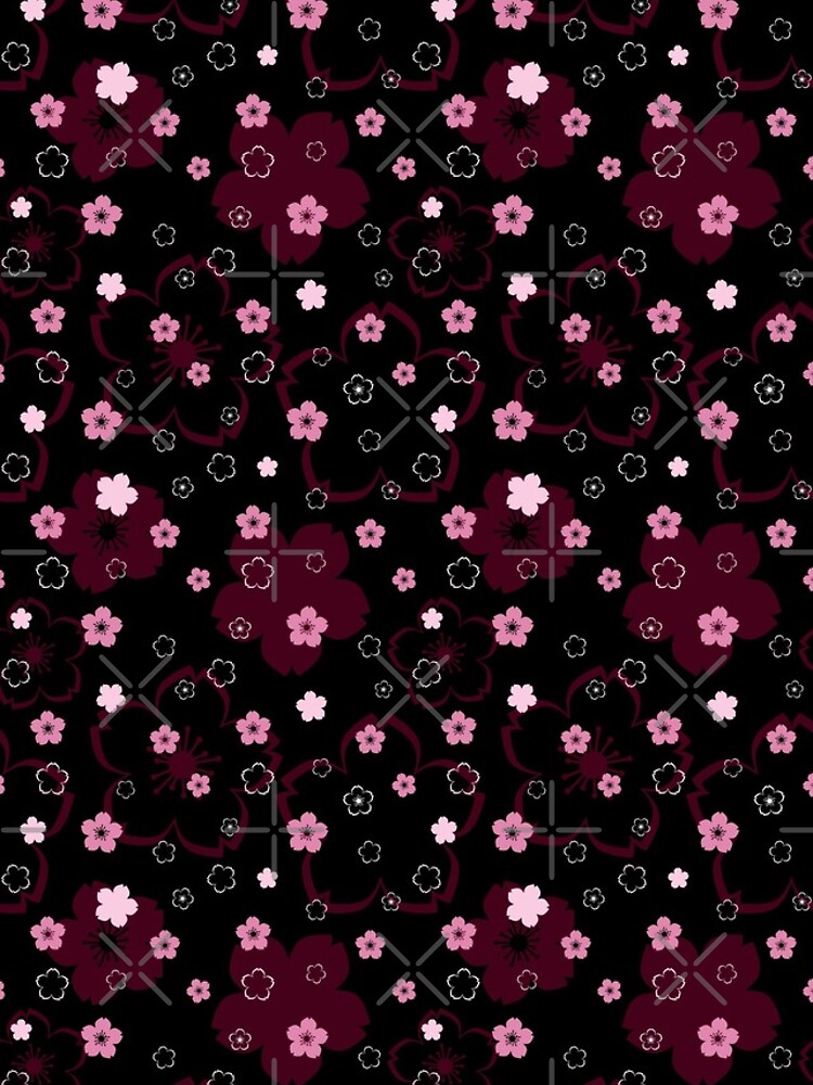 Cherry Blossom Season in Black and Rose by Sarinilli