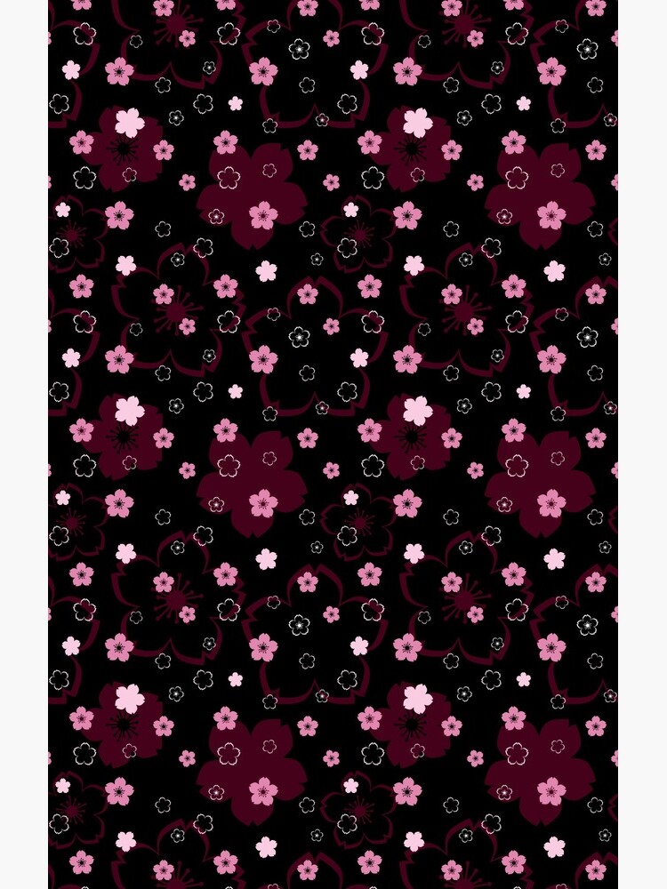 Cherry Blossom Season in Black and Rose by Sarinilli