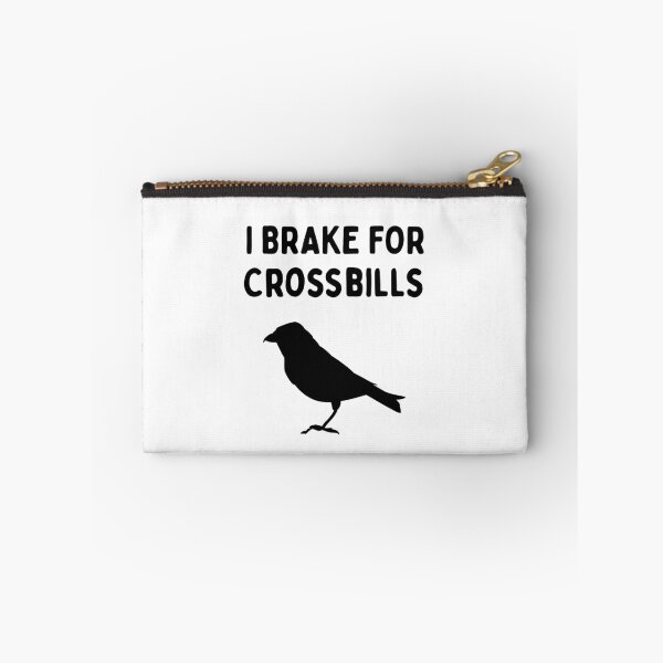 Item preview, Funny Bird Watching (I Brake For Crossbills) / Gift for Bird Lovers, Gift for Birdwatchers & Ornithologist - Black designed and sold by SabbaticalSteve.