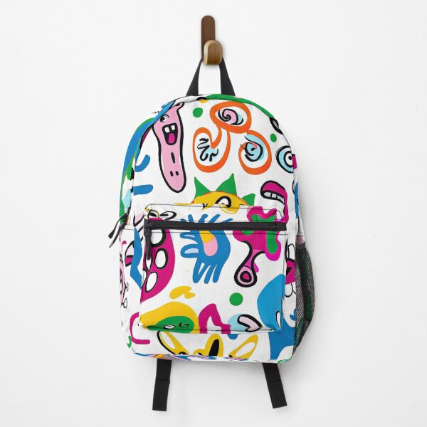 Item preview, Colorful Cartoon Monster Doodle Pattern – Fun Whimsical Creatures Art designed and sold by YourPrettyHome.