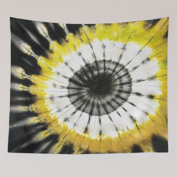 Item preview, Tiedye swirl classic swirl pattern in yellow and black watercolor 2, Tiedye pattern,  yellow and black tiedye design, bohemian eclectic organic abstract style  designed and sold by navitalidesign.
