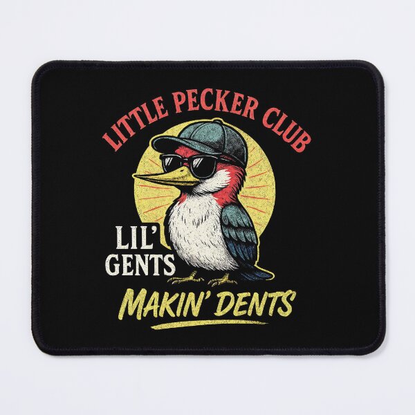 Item preview, Little Pecker Club – Funny Cool Woodpecker “Makin’ Dents” Design designed and sold by Victor Shadehorn.