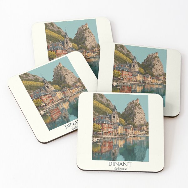 Item preview, Dinant Wall Print – Cliffside Serenity by the Water designed and sold by TuncGK.
