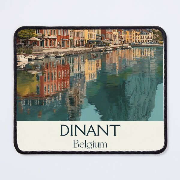 Item preview, Dinant Wall Print – Cliffside Serenity by the Water designed and sold by TuncGK.