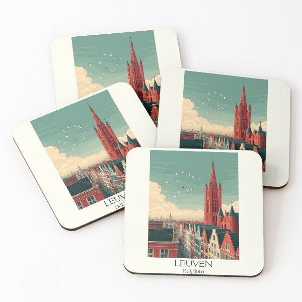 Item preview, Leuven Poster Art – Soaring Spires & Student City Charm designed and sold by TuncGK.