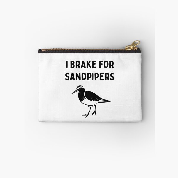 Item preview, Funny Bird Watching (I Brake For Sandpipers) / Gift for Bird Lovers, Gift for Birdwatchers & Ornithologist - Black designed and sold by SabbaticalSteve.