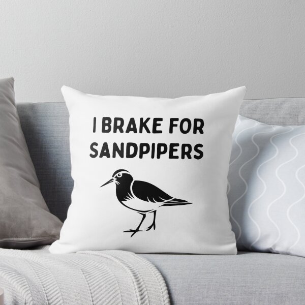 Item preview, Funny Bird Watching (I Brake For Sandpipers) / Gift for Bird Lovers, Gift for Birdwatchers & Ornithologist - Black designed and sold by SabbaticalSteve.