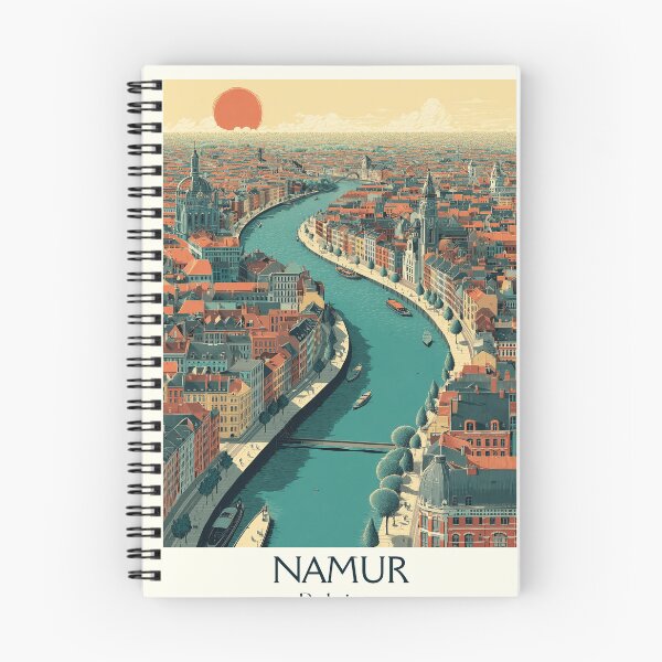Item preview, Namur River Poster – Sunset Curves & Serene Horizons designed and sold by TuncGK.