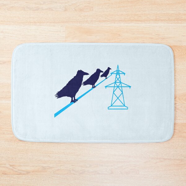 Item preview, 3 ravens sitting on power cable rope friends team designed and sold by shirt-o-mat.
