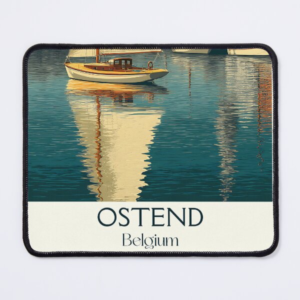 Item preview, Ostend Poster – Sailboat Dreams on the Belgian Coast designed and sold by TuncGK.
