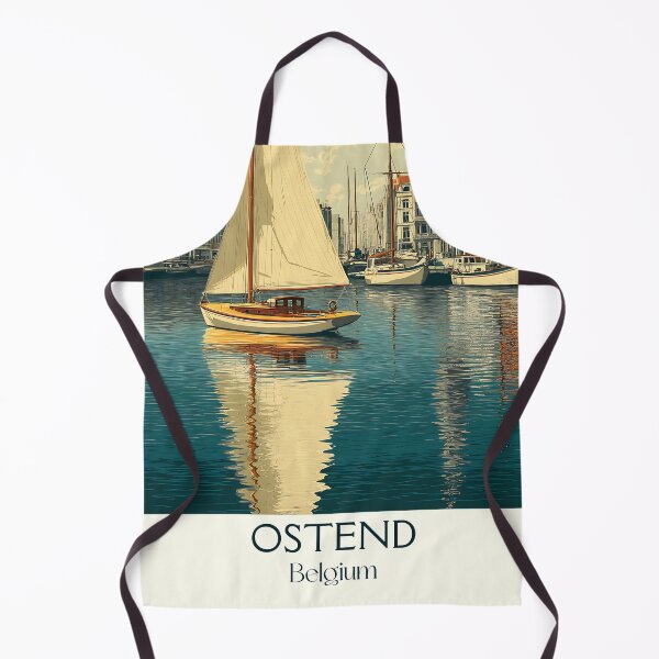 Item preview, Ostend Poster – Sailboat Dreams on the Belgian Coast designed and sold by TuncGK.