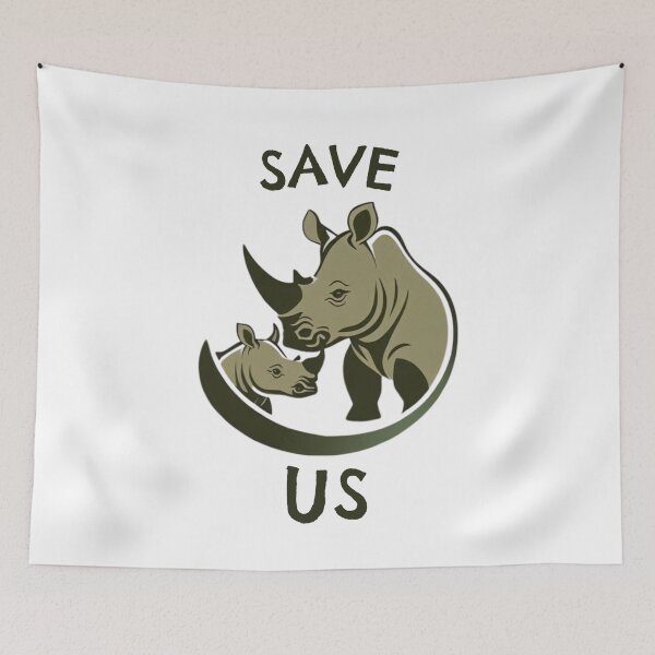 Item preview, Save Us Rhino  designed and sold by Matthew Beech Designs.
