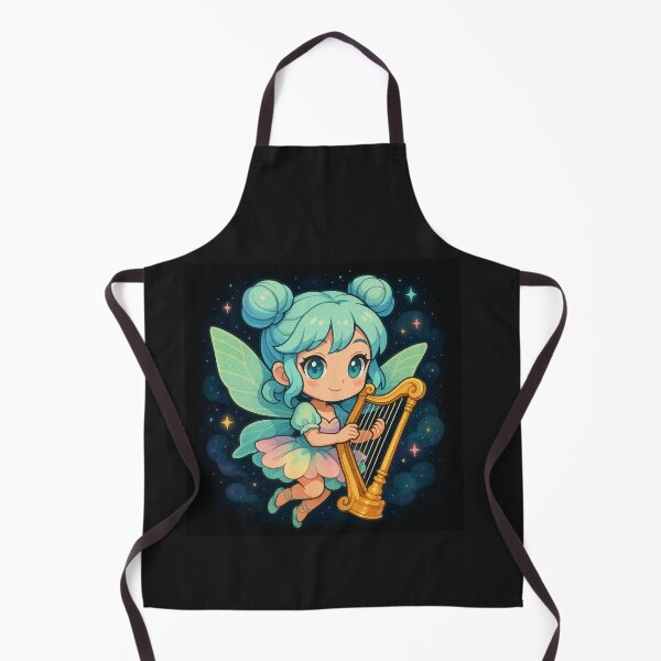 Item preview, Chibi Fairy Harpist – Mitsuri-Inspired Character with Light Blue Hair & Magical Pastel Outfit designed and sold by ColorSplash123.