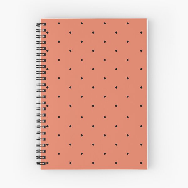 Item preview, Black polka dot pattern, pink-orange background designed and sold by Allihorn.