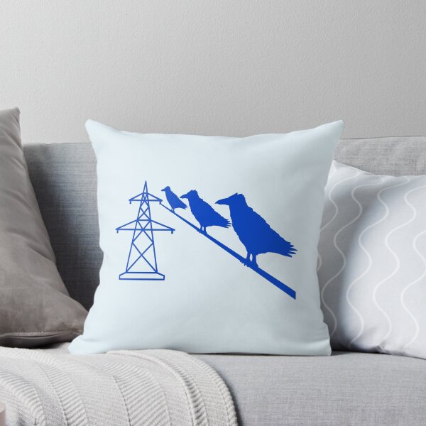 Item preview, 3 ravens sitting on power cable rope friends team designed and sold by shirt-o-mat.