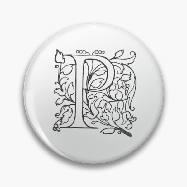 Item preview, Decorative Dropcap Typography Letter P designed and sold by HawthorneFlame.