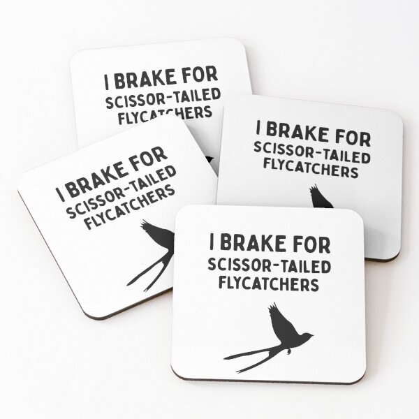 Item preview, Funny Bird Watching (I Brake For Scissor-tailed Flycatchers) / Gift for Bird Lovers, Gift for Birdwatchers & Ornithologist - Black designed and sold by SabbaticalSteve.