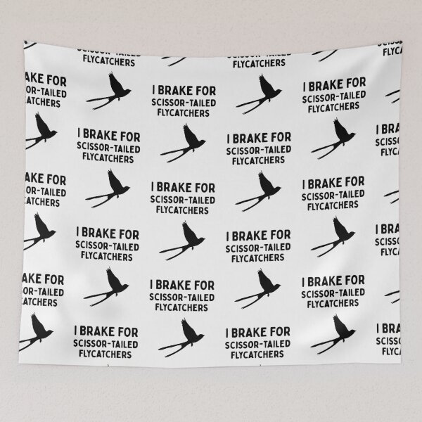 Item preview, Funny Bird Watching (I Brake For Scissor-tailed Flycatchers) / Gift for Bird Lovers, Gift for Birdwatchers & Ornithologist - Black designed and sold by SabbaticalSteve.