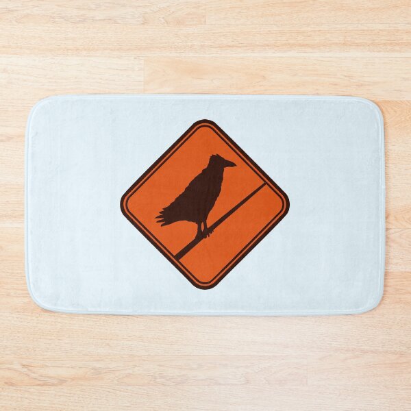 Item preview, Raven sitting Attention Caution Cable sign Note designed and sold by shirt-o-mat.