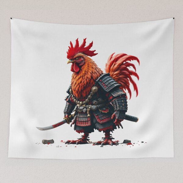 Item preview, Samurai Rooster | Funny Warrior Bird in Armor designed and sold by NovaProArt.